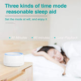 Portable White Noise Machine Bluetooth Touch sensitive 30 Kinds of Natural Sounds 4 Kinds of Sleep Lights Plug in and Charge 1200mAh Sleep Therapy for Baby Adults